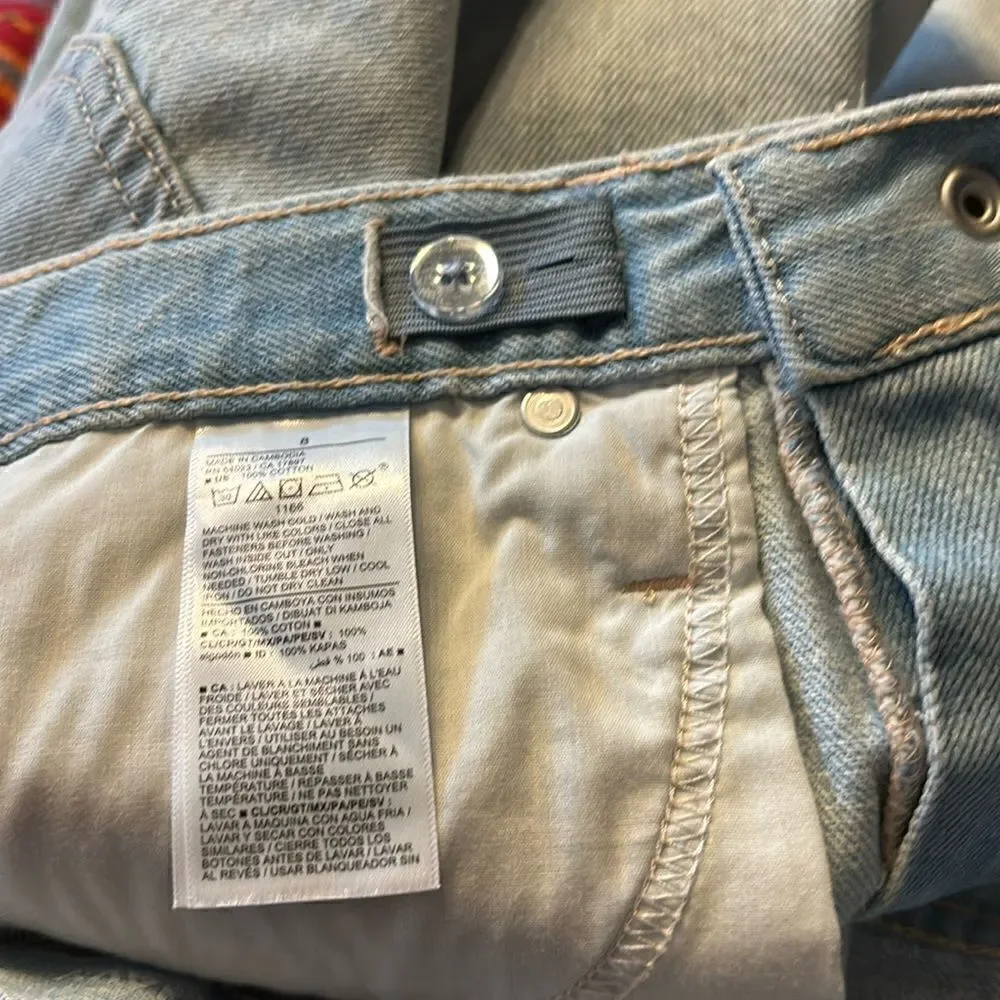 Old Navy Girls High-Rise Slouchy Straight Cut Off NOT Distressed Denim Shorts